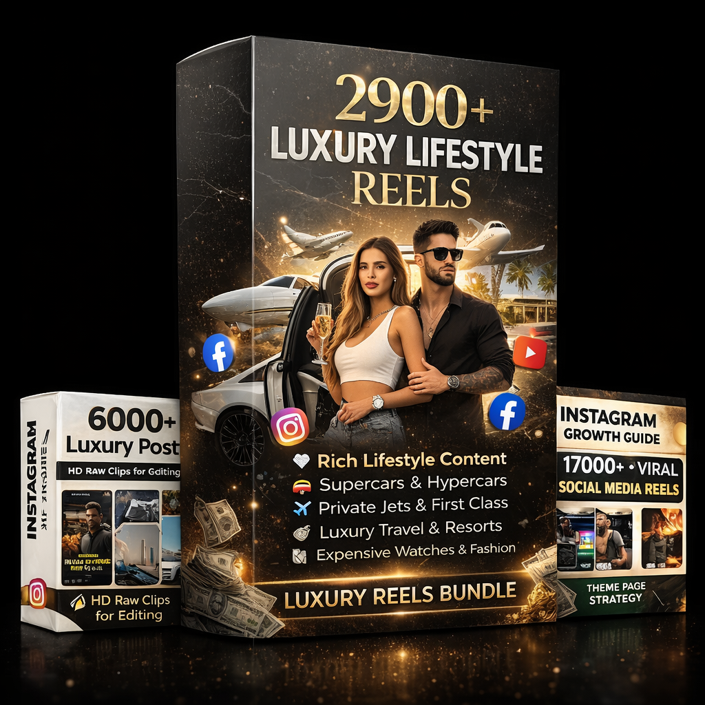 1000+ LUXURY Lifestyle Reels Bundle girl and boy