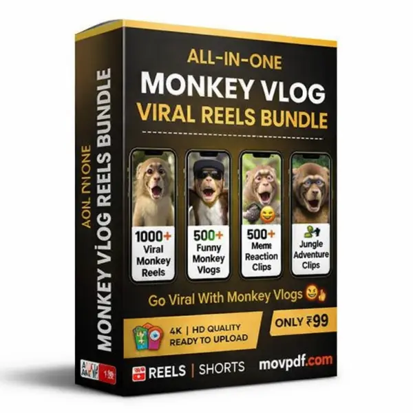 Monkey Vlog Clips Pack | Trending Funny Reels Bundle